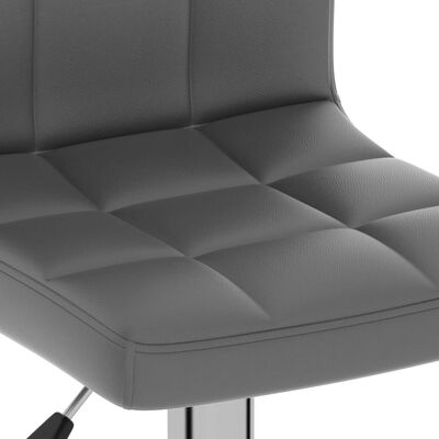 vidaXL Barová židle šedá umělá kůže