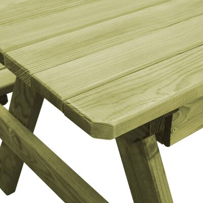 vidaXL Dětský piknikový stůl a lavice 90x90x58cm impregnovaná borovice
