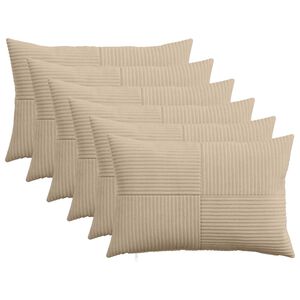 vidaXL Povlak na pol&scaron;t&aacute;ř 6 pcs ALMELO Taupe 30 x 50 cm man&scaron;estr