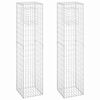 vidaXL Gabionov&eacute; sloupky 2 ks 40 x 40 x 180 cm železo