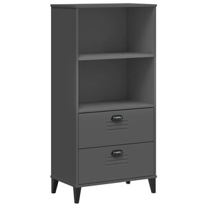 vidaXL Knihovna VIKEN antracitově &scaron;ed&aacute; 60x35x123 cm kompozitn&iacute; dřevo