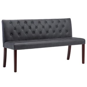 vidaXL Lavice 148,5 cm &scaron;ed&aacute; uměl&aacute; semi&scaron;ov&aacute; kůže