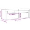 vidaXL TV stolek s LED dub artisan 120 x 35 x 40 cm kompozitn&iacute; dřevo