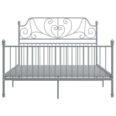 vidaXL Rám postele šedý kov 140 x 200 cm
