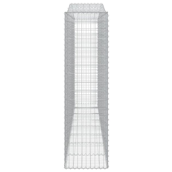 vidaXL Klenutý gabionový koš 400 x 50 x 180/200 cm pozinkované železo
