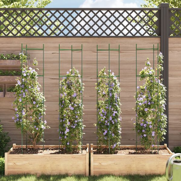 vidaXL Podpěrn&eacute; klece pro rajčata 4 ks 154 cm ocel a PP