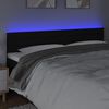 vidaXL Čelo postele s LED čern&eacute; 200x5x78/88 cm textil