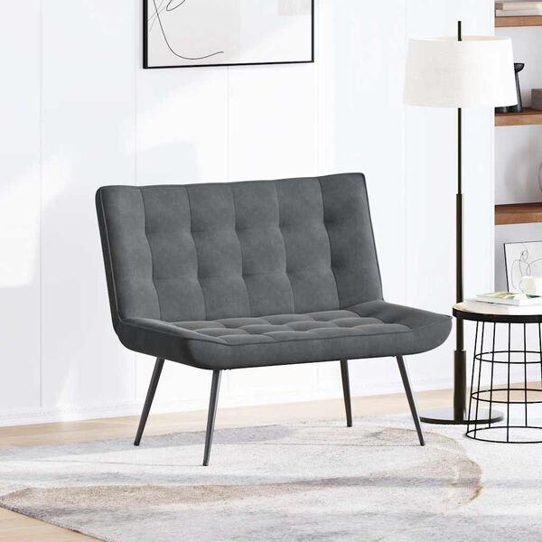 vidaXL Lavice tmavě &scaron;ed&aacute; 110x74x84 cm samet