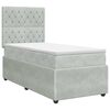 vidaXL Postel boxspring s matrac&iacute; s čelo Světle &scaron;ed&aacute; 90 x 200 cm Samet