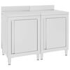 vidaXL Gastro pracovn&iacute; stůl se skř&iacute;ňkou 120 x 60 x 96 cm nerezov&aacute; ocel