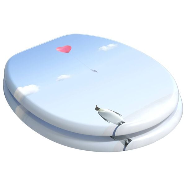 vidaXL Toaletn&iacute; prkno Modr&aacute; 44 x 38 cm MDF deska