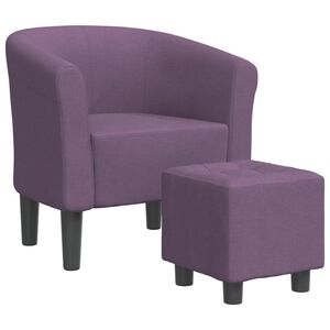 vidaXL Klubov&eacute; křeslo s podnožkou fialov&eacute; textil