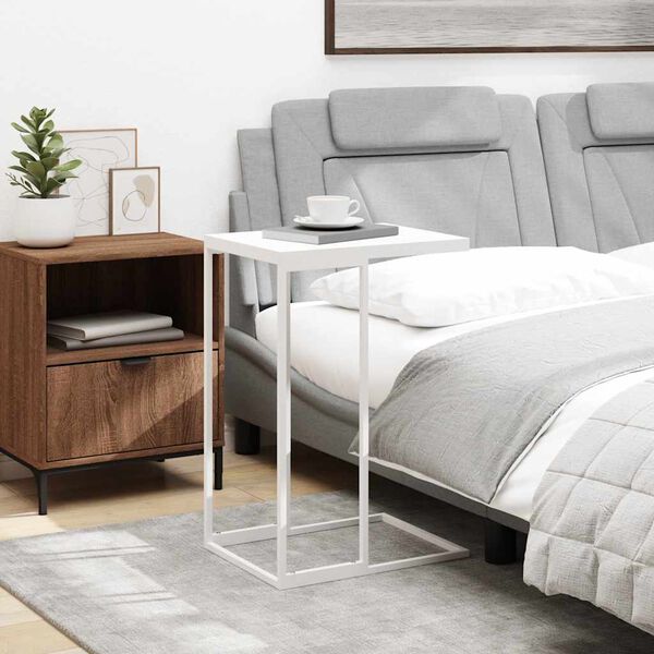 vidaXL Odkl&aacute;dac&iacute; stolek b&iacute;l&yacute; 40 x 30 x 59 cm kompozitn&iacute; dřevo