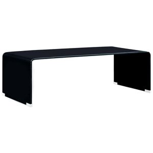 vidaXL Konferenčn&iacute; stolek čern&yacute; 98 x 45 x 31 cm tvrzen&eacute; sklo