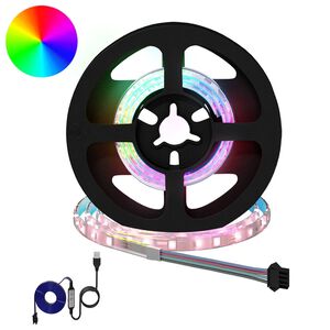 vidaXL LED p&aacute;s 2 ks Čern&aacute; a průhledn&aacute; Měď a plast
