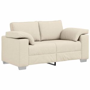 vidaXL Sofa pro dvě osoby B&eacute;žov&aacute; 160 cm Lněn&aacute; směs