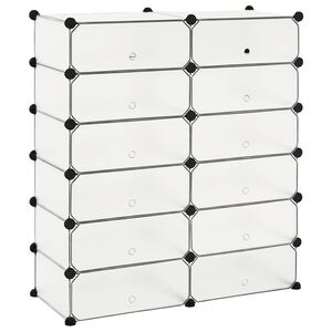 vidaXL Organiz&eacute;r na boty se 12 přihr&aacute;dkami, b&iacute;l&yacute;