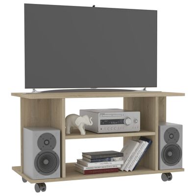 vidaXL TV stolek s kolečky dub sonoma 80 x 40 x 45 cm kompozitní dřevo