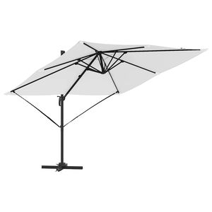 vidaXL Roma Parasol Béžová 286 x 285 x 265 cm Polyester a hliník