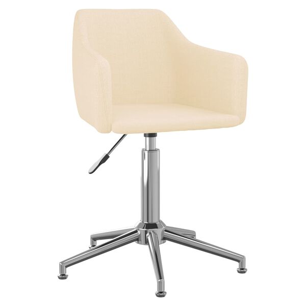 vidaXL Otočn&eacute; j&iacute;deln&iacute; židle 4 ks kr&eacute;mov&eacute; textil