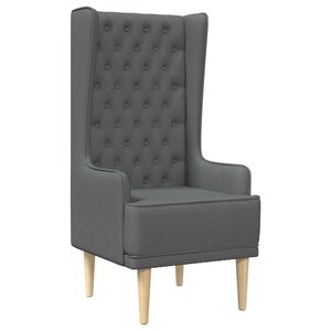 vidaXL V&scaron;&iacute;van&eacute; křeslo s vysok&yacute;m opěradlem Tmavě &scaron;ed&aacute; Textil
