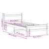 vidaXL Postel bez matrace 90 x 190 cm masivn&iacute; borovice