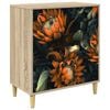 vidaXL Př&iacute;born&iacute;k LOCHEM Oranžov&yacute; potisk 66 x 36,5 x 75 cm Sonoma