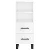 vidaXL Skř&iacute;ň highboard b&iacute;l&aacute; s vysok&yacute;m leskem 34,5x34x180 cm kompozit