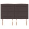 vidaXL LED hlavov&aacute; deska s čelo Tmavě hněd&aacute; 144 cm Polyester