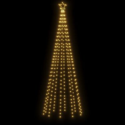 vidaXL Vánoční strom s hrotem 310 teple bílých LED diod 300 cm