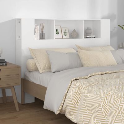 vidaXL Čelo postele s úložným prostorem bílé 140 x 18,5 x 104,5 cm