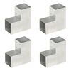 vidaXL Tr&aacute;mov&aacute; spojka 4 ks ve tvaru L pozinkovan&yacute; kov 101 x 101 mm