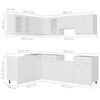 vidaXL 11dílná sada kuchyňských skříněk "Lyon" bílá, dřevěné