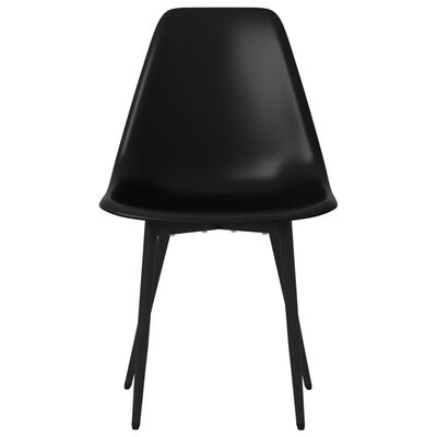 vidaXL Jídelní židle 4 ks černé PP