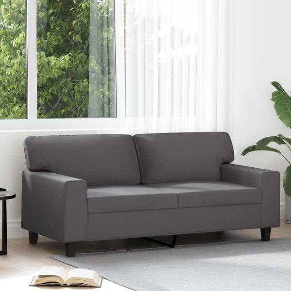 vidaXL 2m&iacute;stn&aacute; pohovka &scaron;ed&aacute; 140 cm uměl&aacute; kůže