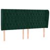 vidaXL Čelo postele typu u&scaron;&aacute;k tmavě zelen&aacute; 183x23x118/128 cm samet