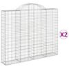 vidaXL Klenut&eacute; gabionov&eacute; ko&scaron;e 2 ks 200x30x160/180cm pozinkovan&eacute; železo