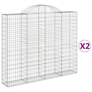 vidaXL Klenut&eacute; gabionov&eacute; ko&scaron;e 2 ks 200x30x160/180cm pozinkovan&eacute; železo