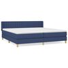 vidaXL Box spring postel s matrac&iacute; modr&aacute; 200x200 cm textil