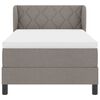 vidaXL Postel s boxspringem s matrac&iacute; s čelo Taupe 100 x 200 cm textil