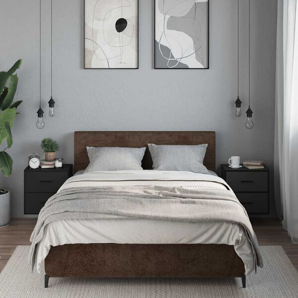 vidaXL N&aacute;stěnn&eacute; nočn&iacute; stolky 2 ks čern&eacute; 40x31x39,5 cm