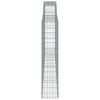 vidaXL Klenuté gabionové koše 3 ks 400x30x140/160cm pozinkované železo