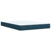 vidaXL Box spring postel s matrac&iacute; modr&aacute; 140 x 190 cm samet