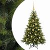 vidaXL Uměl&yacute; v&aacute;nočn&iacute; stromek s v&aacute;nočn&iacute;mi koulemi 150 cm 150 LED