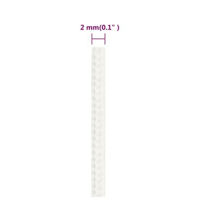 vidaXL Lodní lano celobílé 2 mm 25 m polypropylen