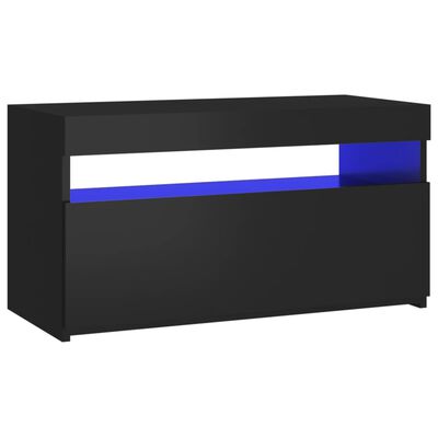 vidaXL TV skříňka s LED osvětlením černá 75 x 35 x 40 cm