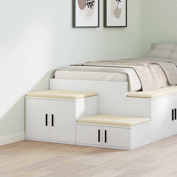 vidaXL &Uacute;ložn&aacute; skř&iacute;ňka 2 pcs B&iacute;l&aacute; 108 x 41 x 40 cm kompozitn&iacute; dřevo