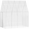vidaXL Klec pro kr&aacute;l&iacute;ky Stř&iacute;brn&aacute; 200 x 100 x 210 cm Pozinkovan&aacute; ocel