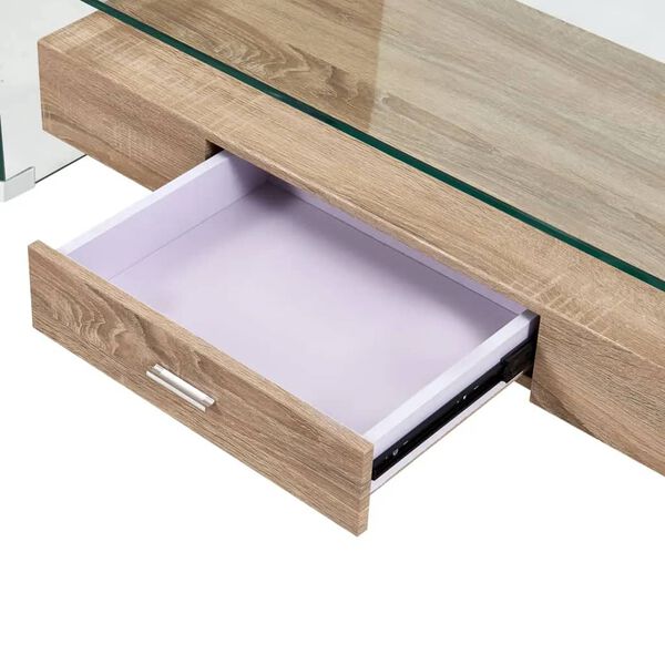 vidaXL Konferenční stolek čirý 98 x 45 x 31 cm tvrzené sklo