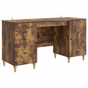 vidaXL Stůl Kouřov&yacute; dub 142,5 x 50 x 75 cm Kompozitn&iacute; dřevo